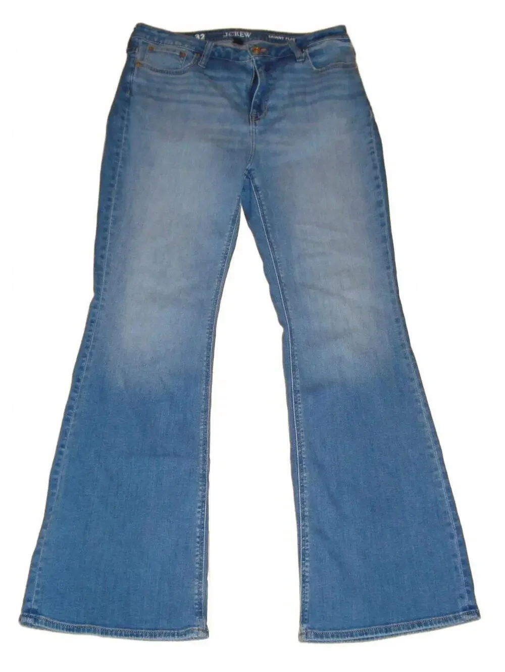 J.Crew 70's style Skinny Flare Slim fit Blue Jeans in Margaret wash Women's 32